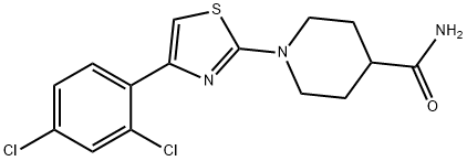 1-[4-(2,4-dichlorophenyl)-1,3-thiazol-2-yl]-4-piperidinecarboxamide Struktur