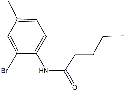 N-(2-bromo-4-methylphenyl)pentanamide 结构式