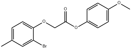 4-methoxyphenyl (2-bromo-4-methylphenoxy)acetate 结构式