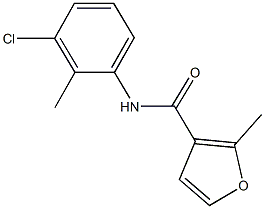 N-(3-chloro-2-methylphenyl)-2-methyl-3-furamide 化学構造式
