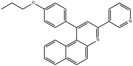 propyl 4-[3-(3-pyridinyl)benzo[f]quinolin-1-yl]phenyl ether 化学構造式