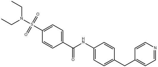 4-[(diethylamino)sulfonyl]-N-[4-(4-pyridinylmethyl)phenyl]benzamide,447455-36-9,结构式