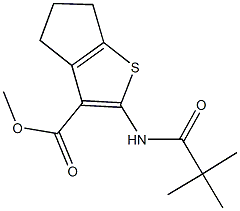 methyl 2-[(2,2-dimethylpropanoyl)amino]-5,6-dihydro-4H-cyclopenta[b]thiophene-3-carboxylate,448227-27-8,结构式