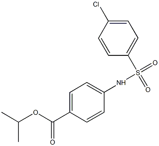 isopropyl 4-{[(4-chlorophenyl)sulfonyl]amino}benzoate 化学構造式