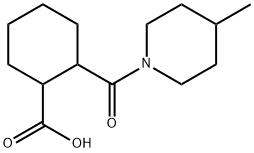 2-[(4-methyl-1-piperidinyl)carbonyl]cyclohexanecarboxylic acid Struktur