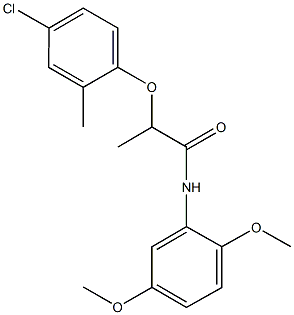 2-(4-chloro-2-methylphenoxy)-N-(2,5-dimethoxyphenyl)propanamide Structure