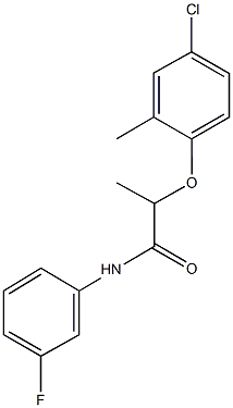 2-(4-chloro-2-methylphenoxy)-N-(3-fluorophenyl)propanamide,448255-50-3,结构式