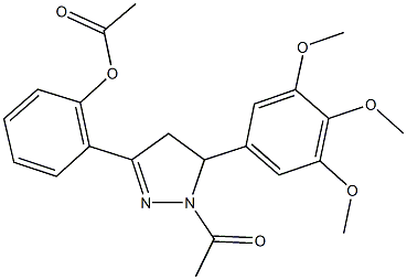 448904-58-3 2-[1-acetyl-5-(3,4,5-trimethoxyphenyl)-4,5-dihydro-1H-pyrazol-3-yl]phenyl acetate
