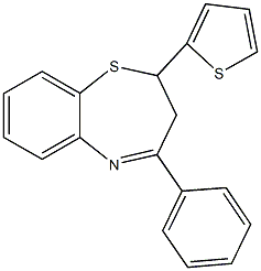 4-phenyl-2-(2-thienyl)-2,3-dihydro-1,5-benzothiazepine 结构式