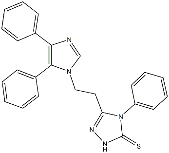 5-[2-(4,5-diphenyl-1H-imidazol-1-yl)ethyl]-4-phenyl-2,4-dihydro-3H-1,2,4-triazole-3-thione|