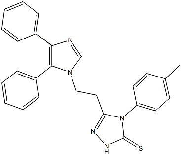 448904-75-4 5-[2-(4,5-diphenyl-1H-imidazol-1-yl)ethyl]-4-(4-methylphenyl)-2,4-dihydro-3H-1,2,4-triazole-3-thione