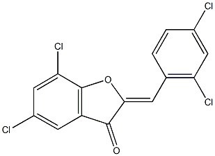 5,7-dichloro-2-(2,4-dichlorobenzylidene)-1-benzofuran-3(2H)-one Structure