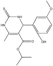 isopropyl 4-(2-hydroxy-5-methoxyphenyl)-6-methyl-2-thioxo-1,2,3,4-tetrahydro-5-pyrimidinecarboxylate Structure