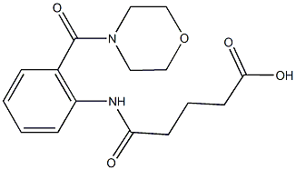 5-[2-(4-morpholinylcarbonyl)anilino]-5-oxopentanoic acid Structure