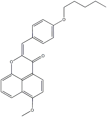 6-methoxy-2-[4-(pentyloxy)benzylidene]benzo[de]chromen-3(2H)-one Structure