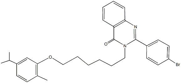 2-(4-bromophenyl)-3-[6-(5-isopropyl-2-methylphenoxy)hexyl]-4(3H)-quinazolinone|