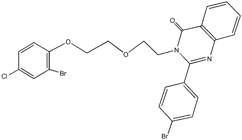 448911-66-8 3-{2-[2-(2-bromo-4-chlorophenoxy)ethoxy]ethyl}-2-(4-bromophenyl)-4(3H)-quinazolinone