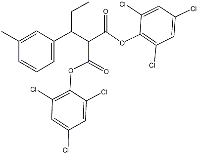 bis(2,4,6-trichlorophenyl) 2-[1-(3-methylphenyl)propyl]malonate|