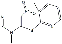 2-({4-nitro-1-methyl-1H-imidazol-5-yl}sulfanyl)-3-methylpyridine Structure