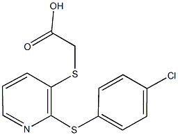 ({2-[(4-chlorophenyl)sulfanyl]-3-pyridinyl}sulfanyl)acetic acid 结构式