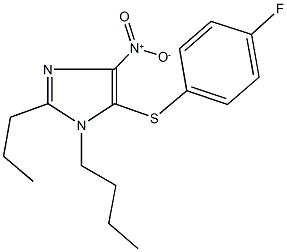 1-butyl-5-[(4-fluorophenyl)sulfanyl]-4-nitro-2-propyl-1H-imidazole Structure