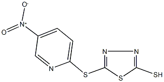 5-nitro-2-[(5-sulfanyl-1,3,4-thiadiazol-2-yl)sulfanyl]pyridine Structure