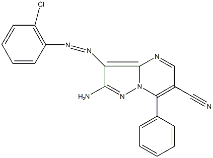 2-amino-3-[(2-chlorophenyl)diazenyl]-7-phenylpyrazolo[1,5-a]pyrimidine-6-carbonitrile Structure