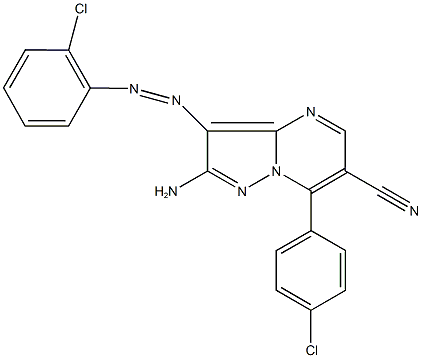 2-amino-7-(4-chlorophenyl)-3-[(2-chlorophenyl)diazenyl]pyrazolo[1,5-a]pyrimidine-6-carbonitrile|