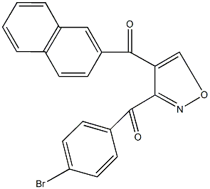 [3-(4-bromobenzoyl)-4-isoxazolyl](2-naphthyl)methanone Structure