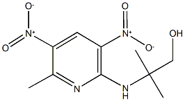 2-({3,5-bisnitro-6-methyl-2-pyridinyl}amino)-2-methyl-1-propanol Struktur