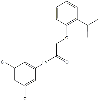 N-(3,5-dichlorophenyl)-2-(2-isopropylphenoxy)acetamide 化学構造式