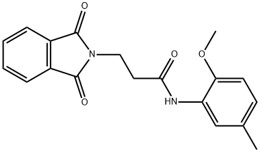 3-(1,3-dioxo-1,3-dihydro-2H-isoindol-2-yl)-N-(2-methoxy-5-methylphenyl)propanamide Structure