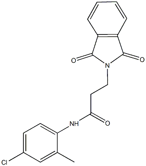 N-(4-chloro-2-methylphenyl)-3-(1,3-dioxo-1,3-dihydro-2H-isoindol-2-yl)propanamide Struktur