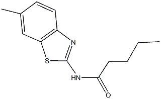 N-(6-methyl-1,3-benzothiazol-2-yl)pentanamide Structure