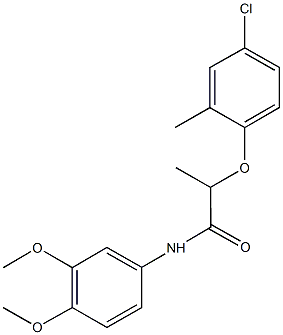 2-(4-chloro-2-methylphenoxy)-N-(3,4-dimethoxyphenyl)propanamide Structure