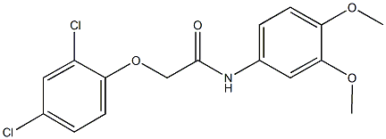 2-(2,4-dichlorophenoxy)-N-(3,4-dimethoxyphenyl)acetamide Struktur