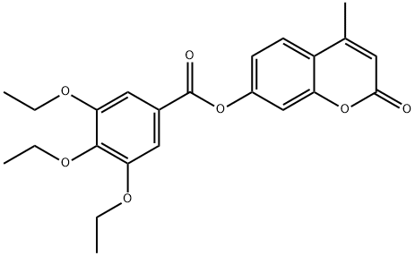 4-methyl-2-oxo-2H-chromen-7-yl 3,4,5-triethoxybenzoate Struktur
