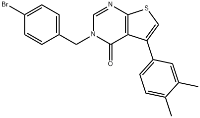 3-(4-bromobenzyl)-5-(3,4-dimethylphenyl)thieno[2,3-d]pyrimidin-4(3H)-one Structure