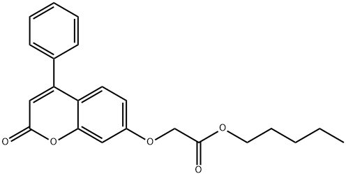 pentyl [(2-oxo-4-phenyl-2H-chromen-7-yl)oxy]acetate,449739-77-9,结构式