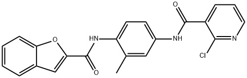 N-{4-[(1-benzofuran-2-ylcarbonyl)amino]-3-methylphenyl}-2-chloronicotinamide Structure