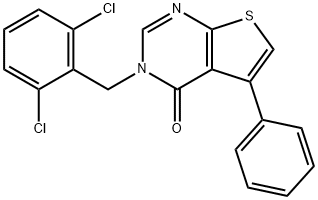 3-(2,6-dichlorobenzyl)-5-phenylthieno[2,3-d]pyrimidin-4(3H)-one Structure