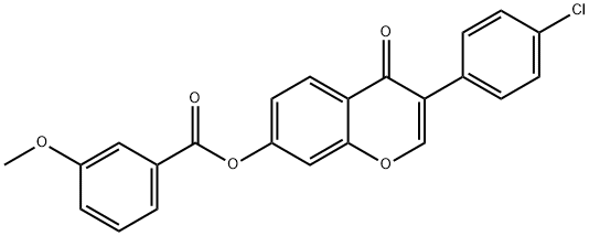 3-(4-chlorophenyl)-4-oxo-4H-chromen-7-yl 3-methoxybenzoate Structure