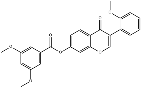 3-(2-methoxyphenyl)-4-oxo-4H-chromen-7-yl 3,5-dimethoxybenzoate 化学構造式