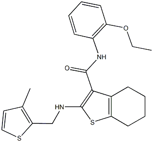 N-(2-ethoxyphenyl)-2-{[(3-methyl-2-thienyl)methyl]amino}-4,5,6,7-tetrahydro-1-benzothiophene-3-carboxamide Struktur