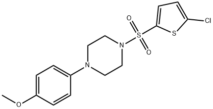 4-{4-[(5-chloro-2-thienyl)sulfonyl]-1-piperazinyl}phenyl methyl ether Struktur