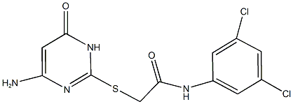2-[(4-amino-6-oxo-1,6-dihydro-2-pyrimidinyl)sulfanyl]-N-(3,5-dichlorophenyl)acetamide Structure