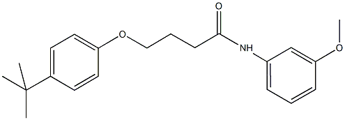 4-(4-tert-butylphenoxy)-N-(3-methoxyphenyl)butanamide 结构式