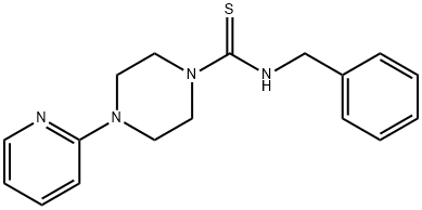 N-benzyl-4-(2-pyridinyl)-1-piperazinecarbothioamide Struktur