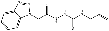 N-allyl-2-(1H-1,2,3-benzotriazol-1-ylacetyl)hydrazinecarbothioamide 化学構造式