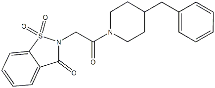 2-[2-(4-benzyl-1-piperidinyl)-2-oxoethyl]-1,2-benzisothiazol-3(2H)-one 1,1-dioxide,454447-78-0,结构式